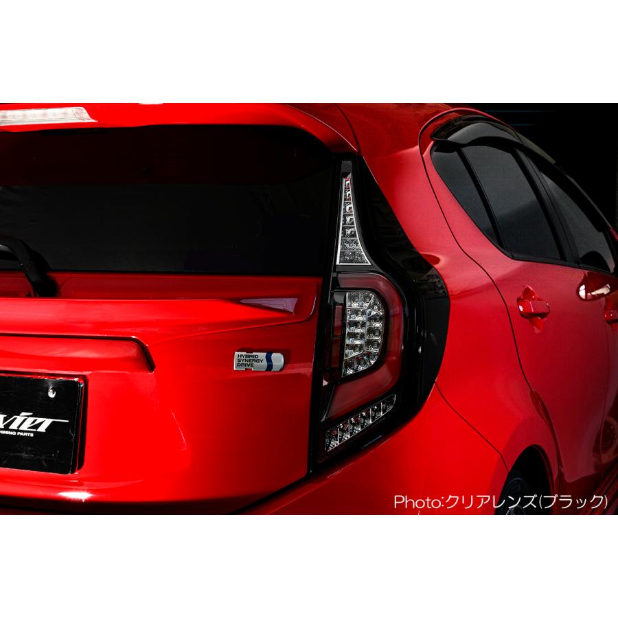ライツ オープニングライト付  NHP10系 アクア用 オールLEDテールランプ Ver.2 流星Ver クリアレンズ(インナーブラック)の画像