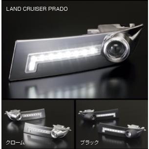 ライツ ランドクルーザープラド120系 プロジェクターフォグランプ LEDポジションランプ付 メッキ_1