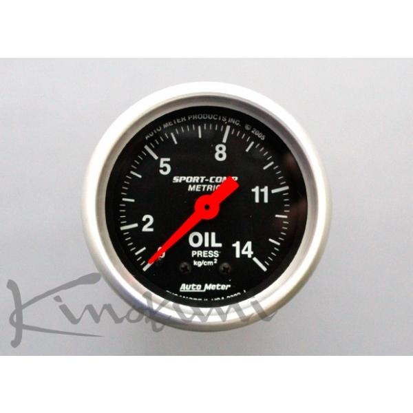 キノクニ Kinokuni 52φ機械式 油圧計 ブラックパネル (3322-K 油圧計