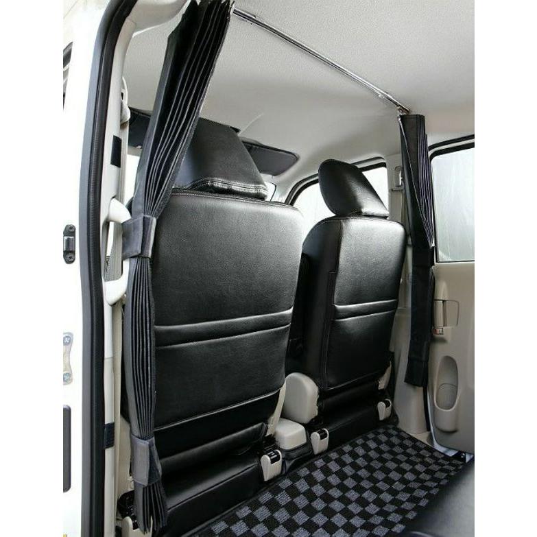 シンケ エブリイワゴン DA17W 仕切りカーテン ブラック : オート