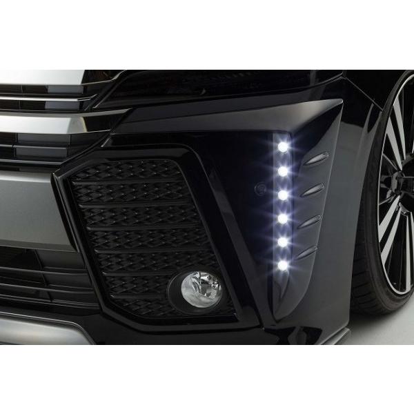 シックス意味 ヴェルファイア 30 Z 文句なしバンパー LEDデイランプ 塗分塗り付ける済 スパークリングブラックパール 220 / しろがね色