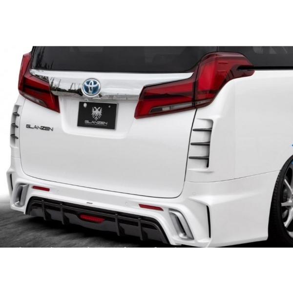 後期 30系 シルクブレイズ アルファード S リアバンパー バックフォグ無 アルファード 単色塗装 リアバンパー バックフォグ無 Autovillage 086 Glanzen バンパー ラグジュアリーホワイトパールクリスタルシャインガラスフレーク オート