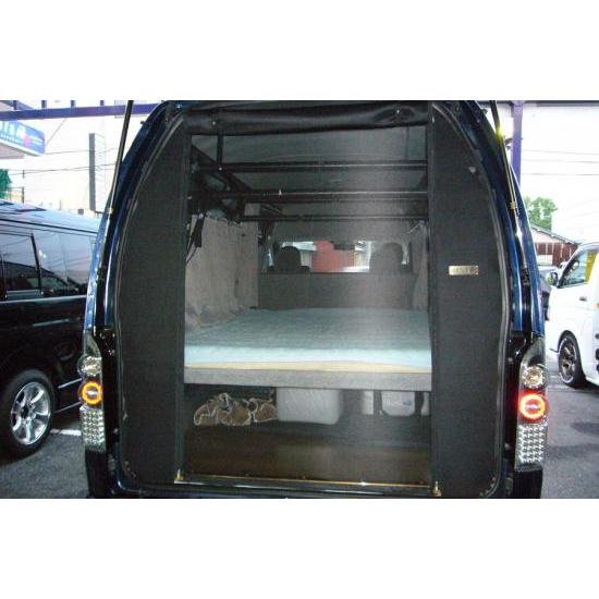 neru海　蚊帳ネット　200系ハイエース　スーパーロング用 Amazon.co.jp: neru海 200系ハイエース 蚊帳（かや）ネット リア