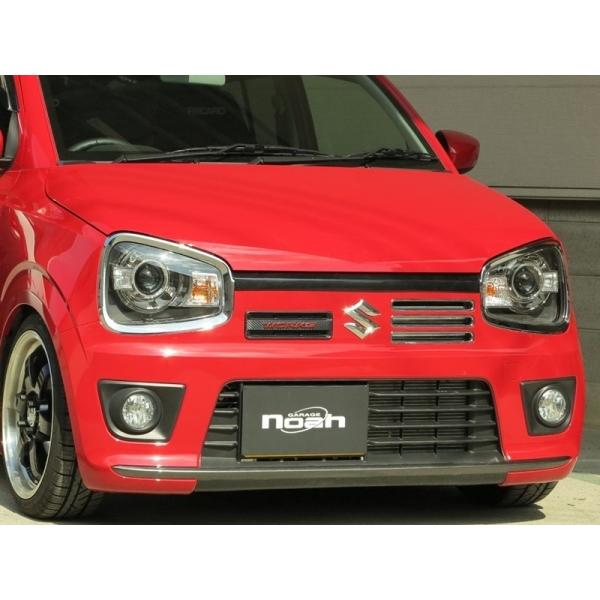 ガレージノア アルト HA36S フロントガーニッシュ カーボン調 : オート