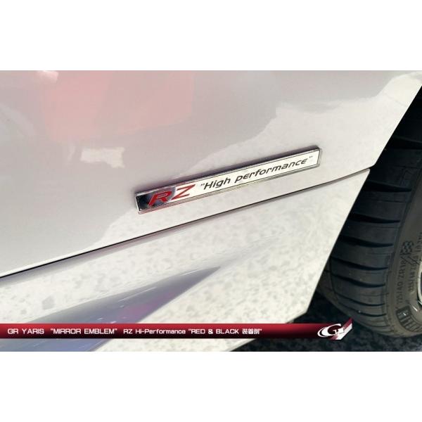 グラージオ GRヤリス 10系 ミラーエンブレム RZ Hi-Performance RED\u0026BKの画像
