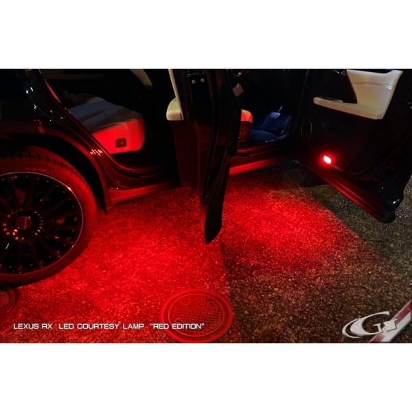 グラージオ レクサス RX 20系 後期 MODEL-2 LEDカーテシランプ レッド 