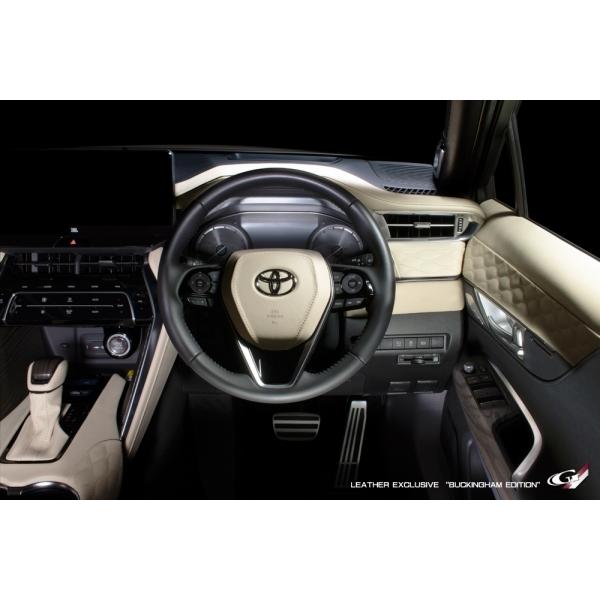 80ハリアー レザー エアバッグカバー シルバーステッチ ハリアー80系