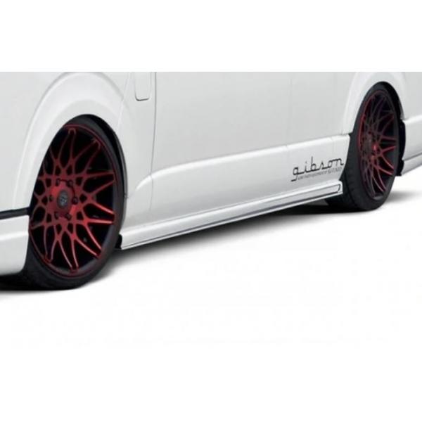 ギブソン ハイエース 200系 1-6型 ワイドボディ スーパーロング GRAFAM サイドステップ 単色塗装済 シルバーマイカメタリック (1E7)