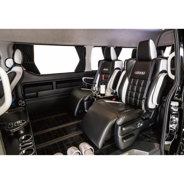 レガンス ドレスアップリアカーテンセット ブラック ハイエース 200系