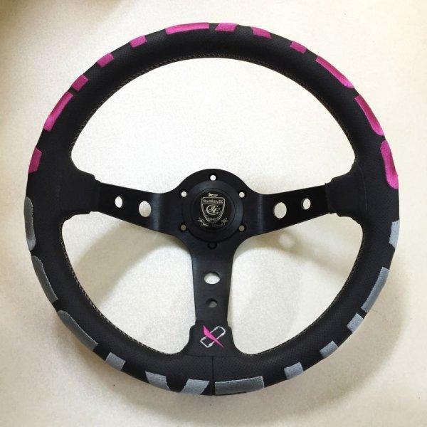 ティーアンドイー VERTEX ステアリング「VERTEX 1996 PINK」90mmDEEP