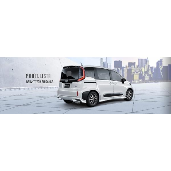 シエンタ　モデリスタリヤスポイラー(素地) シエンタ モデリスタ リアスポイラー素地をパールホワイト塗装済み