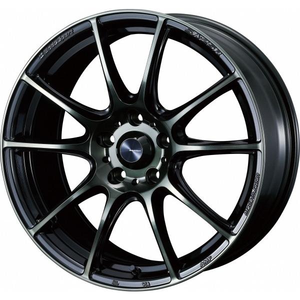 ウェッズ Weds Sport ウェッズスポーツ  SA25R FACE F 18インチ  8.5J  +50 5穴 PCD114.3 WBC (ウォースブラッククリアー) ホイール 2本セ