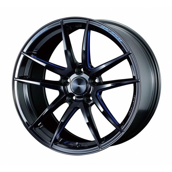 WEDS - ウェッズ Weds Sport ウェッズ運動競技 RN55M FACE FR 18in  9.5J  +38 5穴 PCD114.3 BBM (ブラックブルーマシニング) 銀輪 4本セ