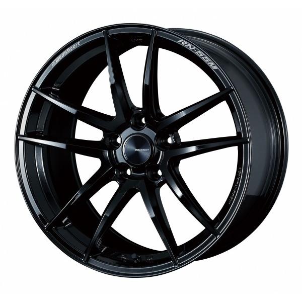WEDS - ウェッズ Weds Sport ウェッズ運動競技 RN55M FACE FR 18in  9.5J  +45 5穴 PCD100 GLOSS BLACK (グロス黒いこと) 銀輪 4本仕かける