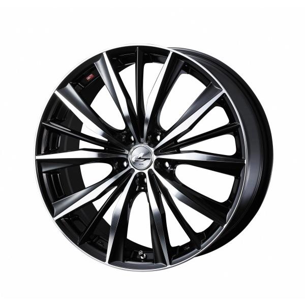 ウェッズ LEONIS レオニス VX 19インチ リム幅7.5J インセット+53 5穴 PCD114.3 BKMC (ブラック ミラーカット) ホイール 2本セット
