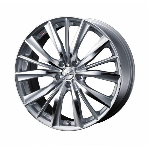 ウェッズ LEONIS レオニス VX 19インチ リム幅7.5J インセット+53 5穴 PCD114.3 HSMC (ハイパーシルバー ミラーカット) ホイール 2本セット