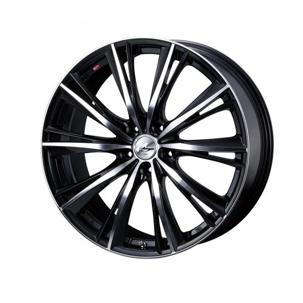 ウェッズ LEONIS レオニス WX 19インチ リム幅7.5J インセット+53 5穴 PCD114.3 BKMC (ブラック ミラーカット) ホイール 2本セット