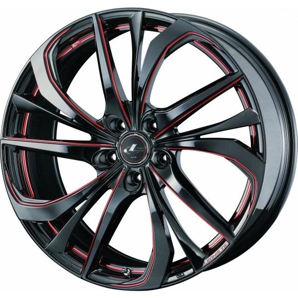 ウェッズ LEONIS レオニス TE 17インチ リム幅7.0J インセット+47 5穴 PCD114.3 BK/SC(RED) (ブラック/SCマシニング レッド) ホイール 4本