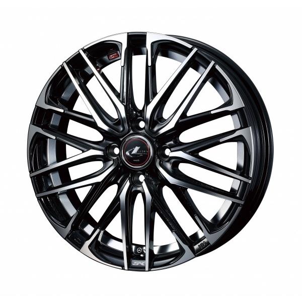 ウェッズ LEONIS レオニス SK 15インチ リム幅4.5J インセット+45 4穴 PCD100 PBMC (パールブラック ミラーカット) ホイール 4本セット