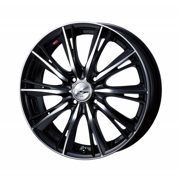 ウェッズ LEONIS レオニス WX 14インチ リム幅4.5J インセット+45 4穴 PCD100 BKMC (ブラック ミラーカット) ホイール 1本