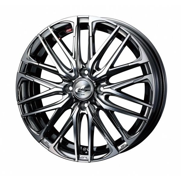 WEDS - ウェッズ LEONIS レオニス SK 17in リム幅6.5J はたご屋仕掛ける+50 4穴 PCD100 BMCMC (ブラックメタルコート 鏡鑑切り捨てる) 車輪 4本セ タイヤ、ホイール-自動車