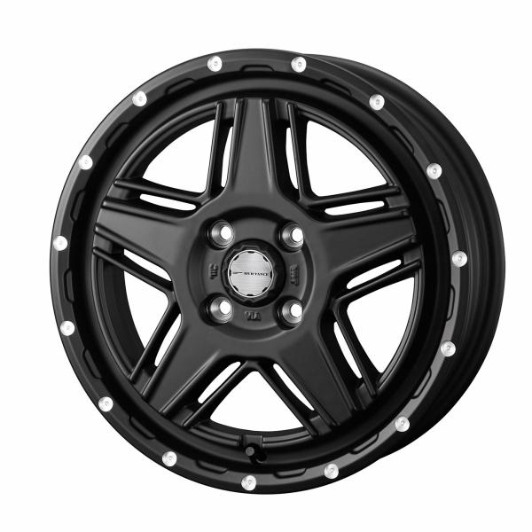ウェッズ MUD VANCE マッドヴァンス 07 15インチ リム幅4.5J インセット+45 4穴 PCD100 フルマットブラック ホイール 2本セット