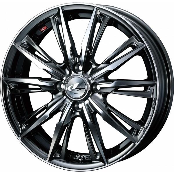 WEDS - ウェッズ LEONIS レオニス GX 17in リム幅6.5J はたご屋仕かける+42 4穴 PCD100 BMCMC (ブラックメタルコート/鏡鑑はね除ける) 銀輪 4本セ