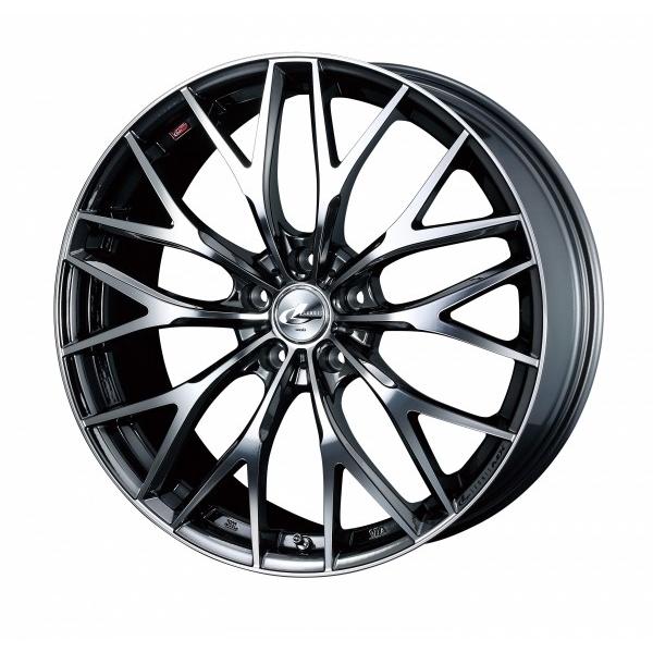 WEDS - ウェッズ LEONIS レオニス MX 17in リム幅6.5J はたご屋仕かける+53 5穴 PCD114.3 BMCMC (ブラックメタルコート 鏡鑑はね除ける) 銀輪 4本