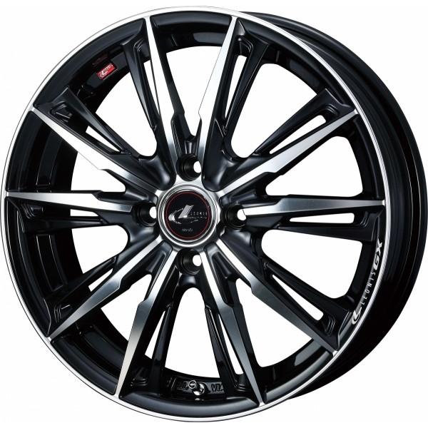 ウェッズ LEONIS レオニス GX 17インチ リム幅6.5J インセット+42 4穴 PCD100 PBMC (パールブラック/ミラーカット) ホイール 1本