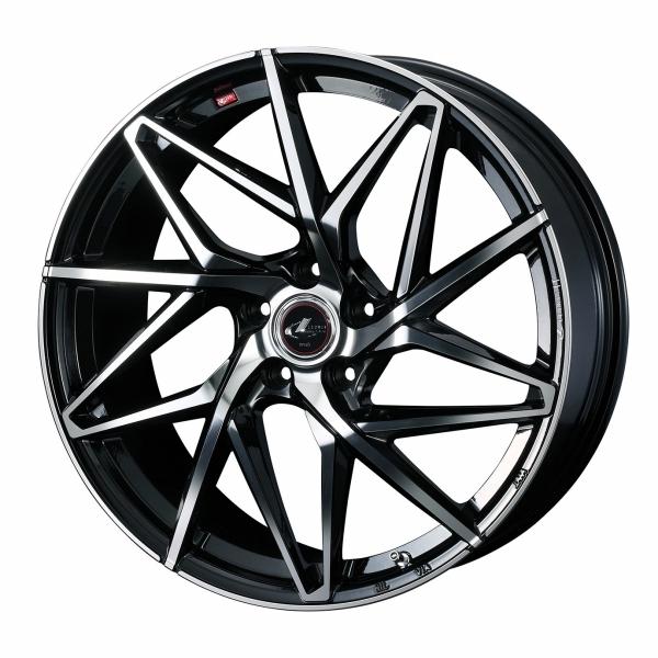 ウェッズ LEONIS レオニス IT 19インチ リム幅7.5J インセット+53 5穴 PCD114.3 PBMC (パールブラック/ミラーカット) ホイール 2本セット