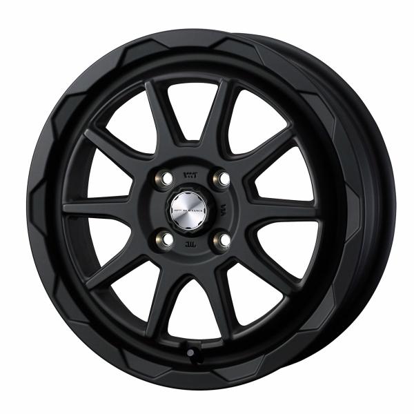 ウェッズ MUD VANCE 06 15インチ リム幅4.5J インセット+45 4穴 PCD100 フルマットブラック 2本セット