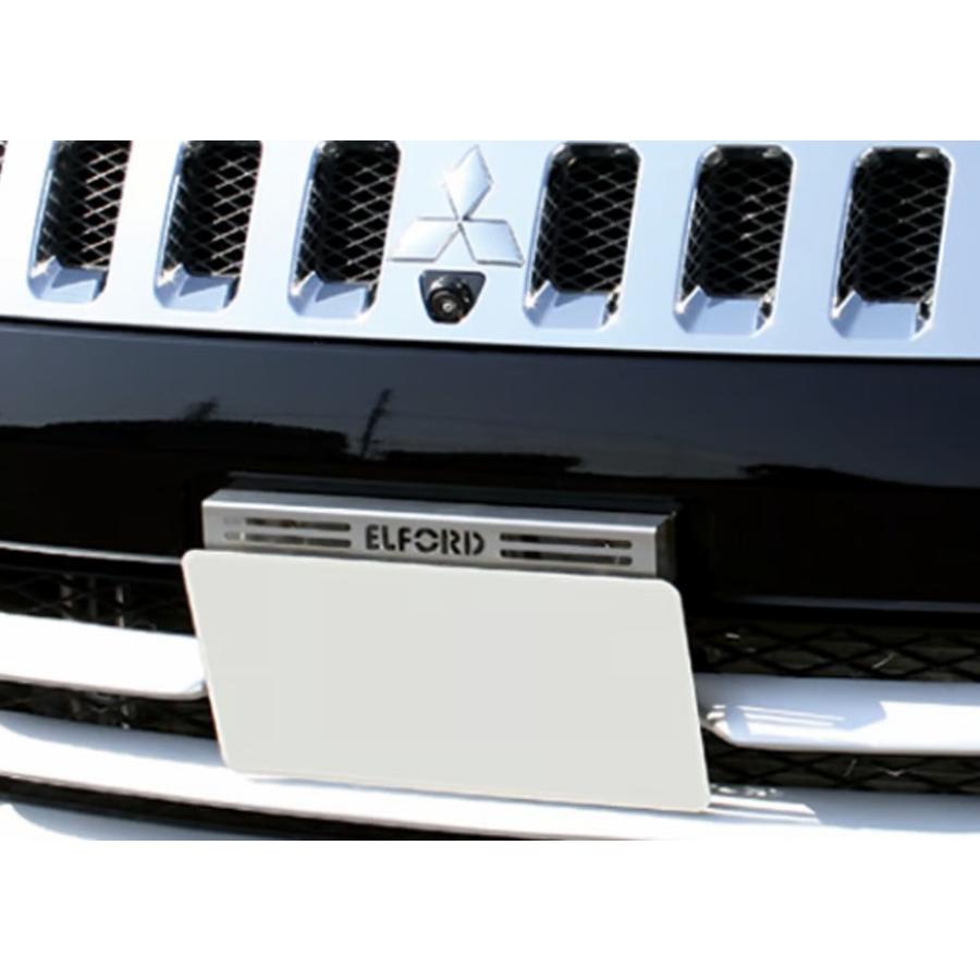 デリカD5 エルフォード ナンバーステー エルフォード デリカ D:5 後期 ナンバーステー 本体ロゴ ELFORD