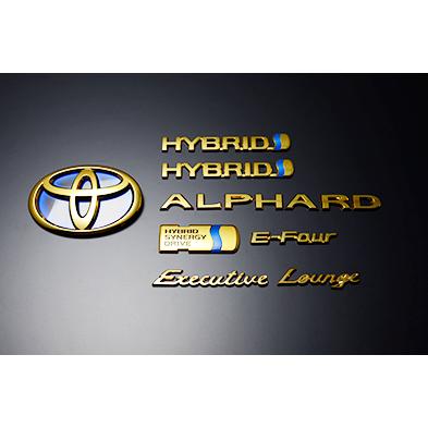 バックスクラッチャー アルファード AYH30 ゴールドクローム エディション エンブレム ハイブリッド エグゼクティブラウンジ専用 リヤ E-fo