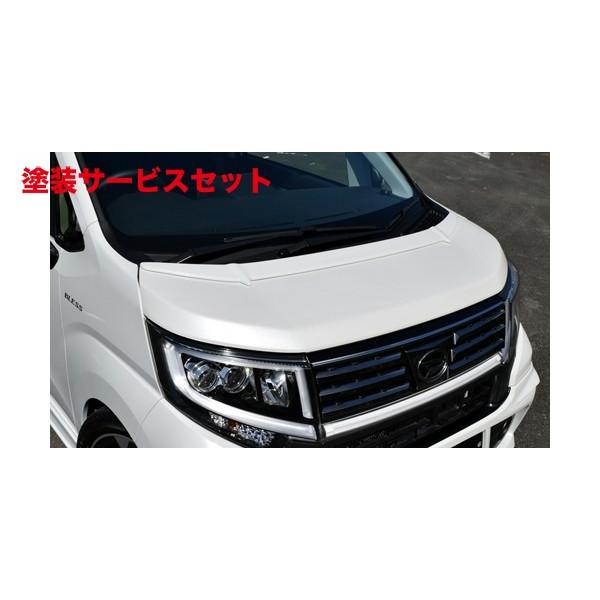 カラー番号をご指定下さい ブレス ムーブカスタム LA150S ボンネットスポイラー 塗装済 ナイトシャドーパープルクリスタルメタリック P17