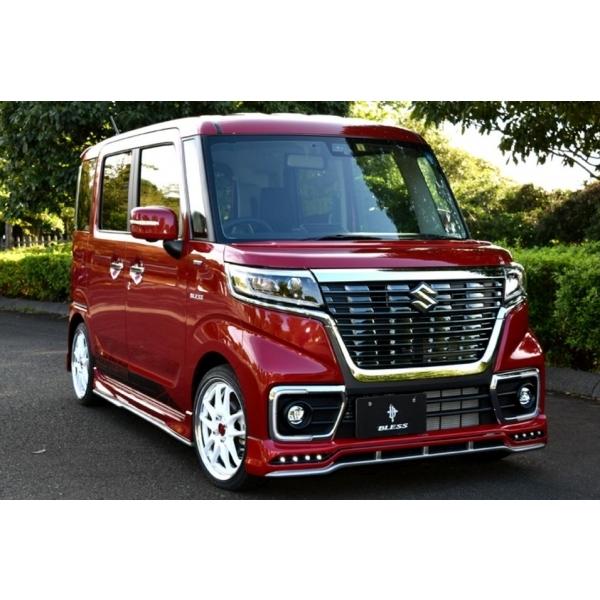 ブレス スペーシア カスタム MK53S フロントハーフスポイラー 2 LED