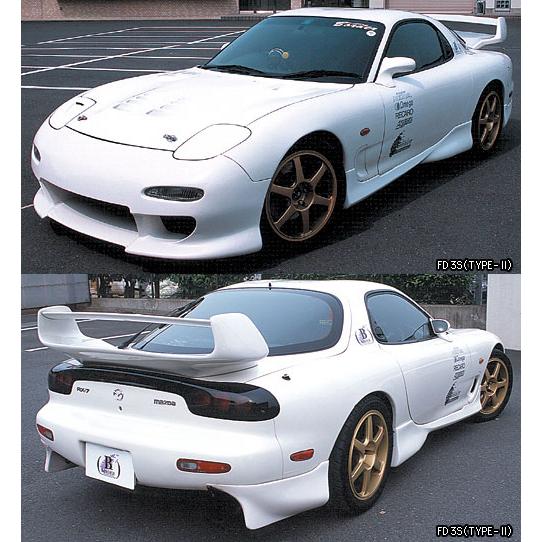 FD3S RX-7 BORDER Racing リトラカバー ボーダー エアロパーツスペシャル3点セット RX-7 FD3S : オート