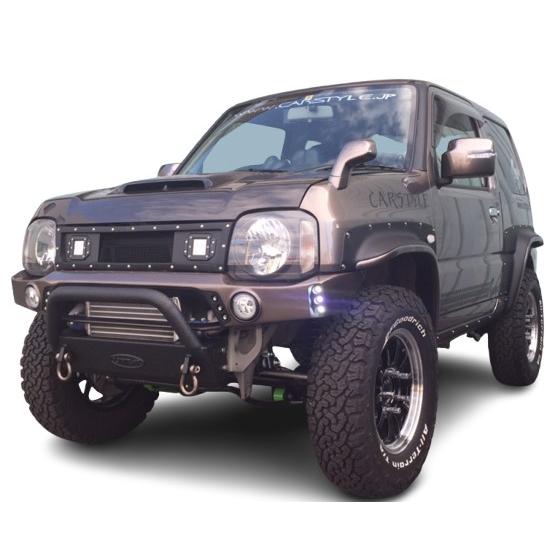 カースタイル ジムニー JB23JB33JB43 CS LEDスポットフロントバンパー