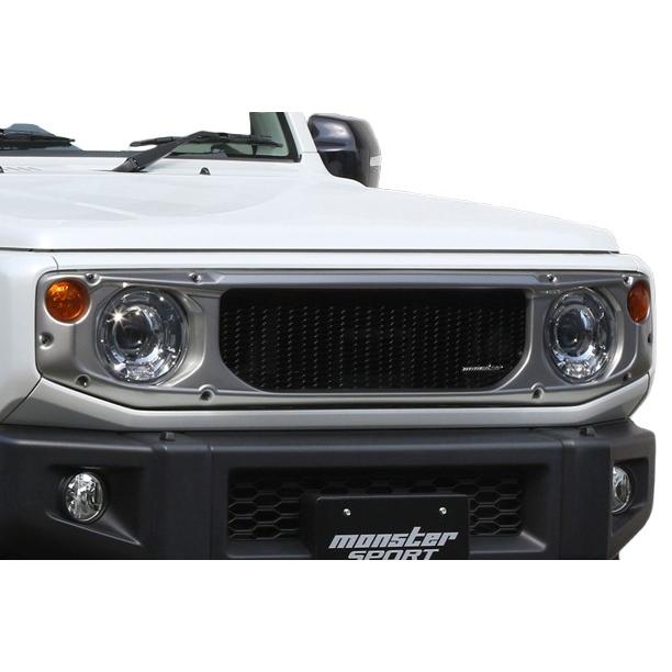 ジムニー フロントグリル JB64 JB74 JC74 モンスタースポーツ モンスタースポーツ ジムニーノマド JC74 TOUGH フロントグリル ABS