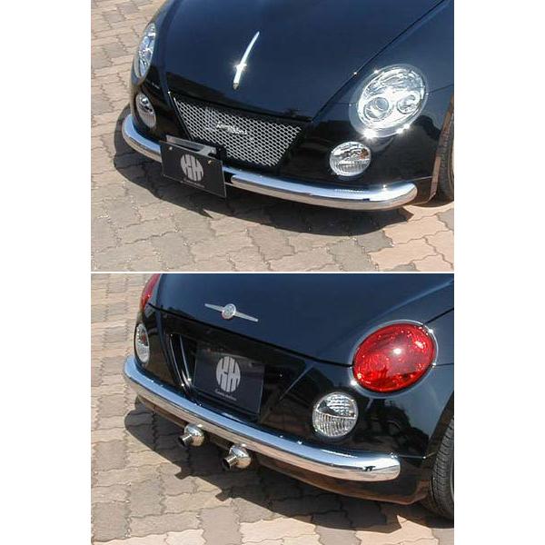 フロントメッキバンパーガード ダイハツ L880K コペン メーカー不明 フロントメッキバンパーガード ダイハツ L880K コペン メーカー不明