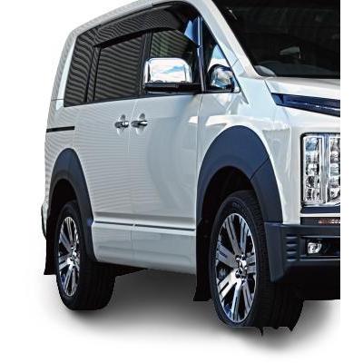 送料無料 デリカ D5 後期 MADLYS フェンダープロテクター ブラック