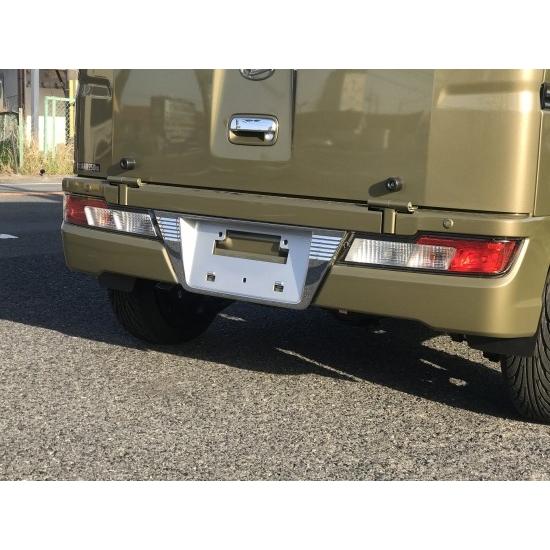 はろーすぺしゃる ハロースペシャル ハイゼットデッキバン (H29〜R3/12) リアプレートメッキカバー_3