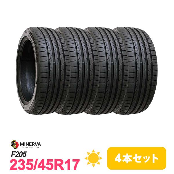 Minerva サマー ミネルバ F205 235/45R17 4本 2本3ミリ 2本5ミリ MINERVA（ミネルバ） 4本セット 235/45R17 タイヤ サマータイヤ F205