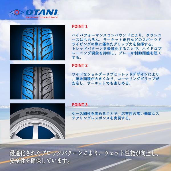 225/40R18 タイヤ サマータイヤ OTANI オータニ BM2000の画像