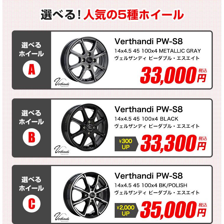 155/65R14 ホイールが選べる 軽自動車用サマータイヤホイールセット  