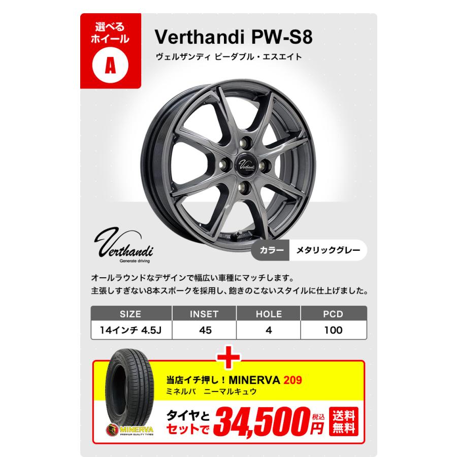 155/65R14 ホイールが選べる 軽自動車用サマータイヤホイールセット  