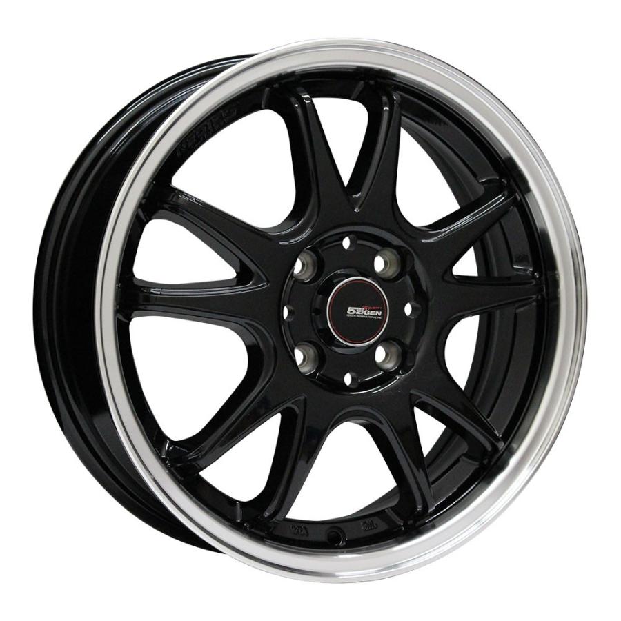 5ZIGEN PRO RACER ZR5-F 14インチ 5J+45 4本 4枚セット】 5ZIGEN PRO RACER ZR5-F 15x5.0 +45 100x4 BK/リムP