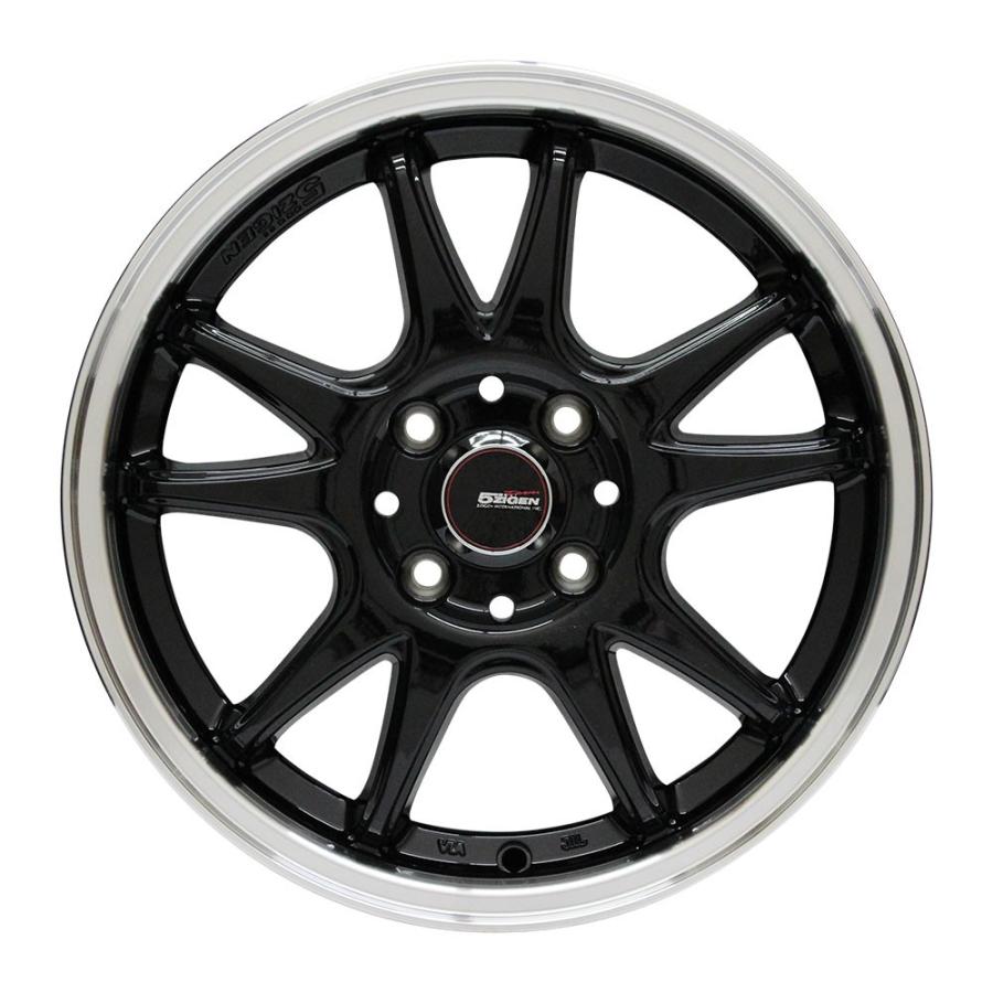 4枚セット】 5ZIGEN PRO RACER ZR5-F 15x5.0 +45 100x4 BK/リムP