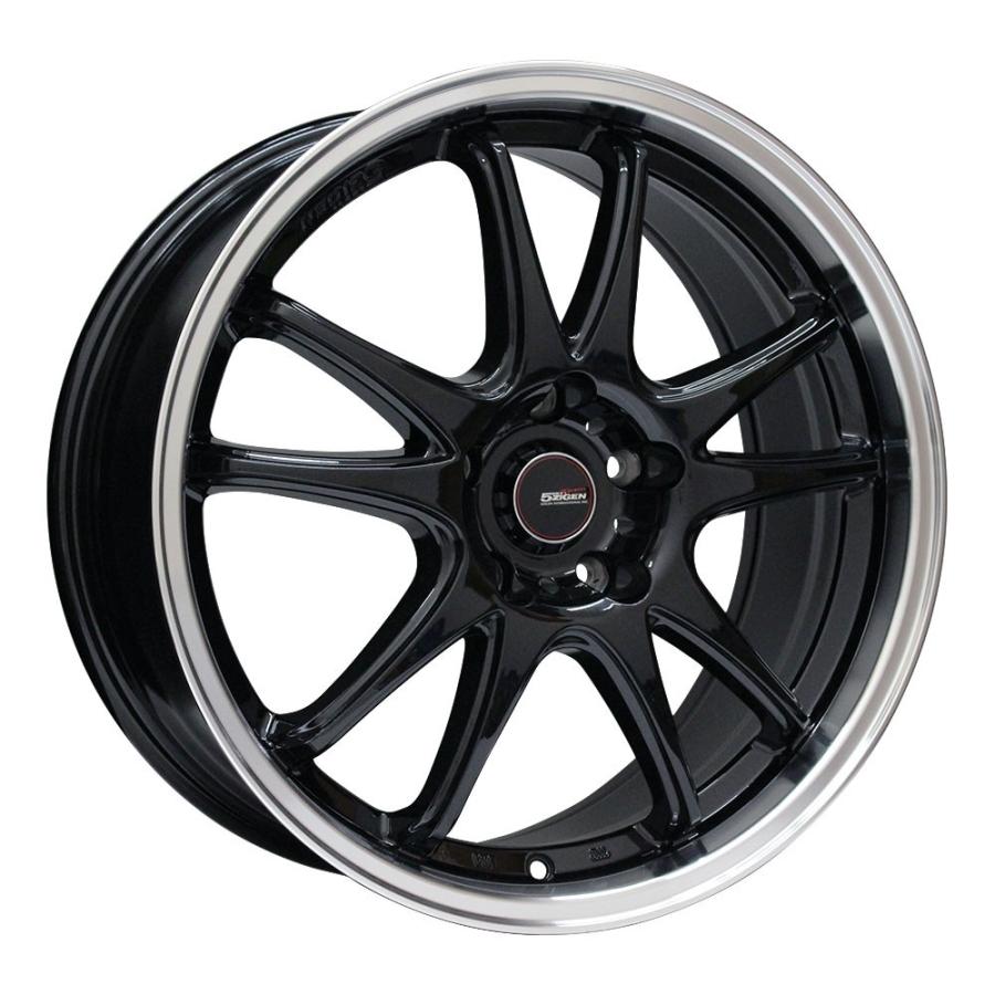 4枚セット】 5ZIGEN PRO RACER ZR5-F 17x7.0 +50 114.3x5 BK/リムP