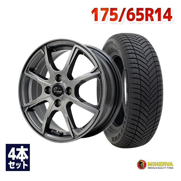 MINERVA（ミネルバ） 175/65R14 オールシーズンタイヤ ホイールセット