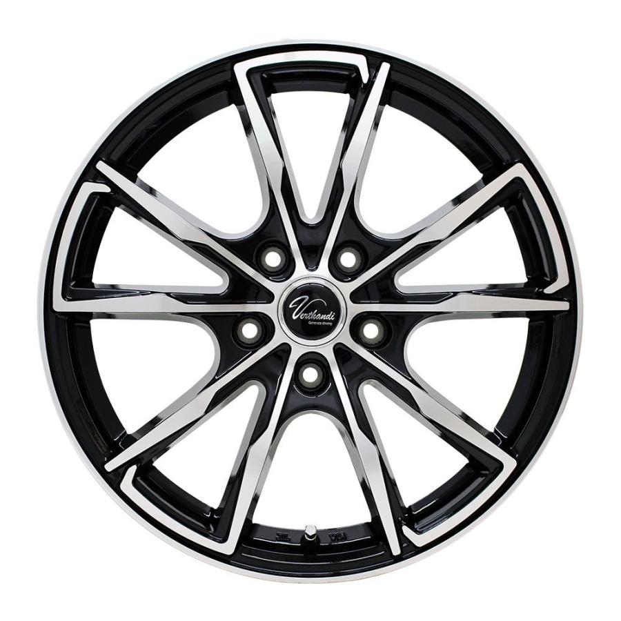 4枚セット】 Verthandi PW-S10 16x6.5 +48 114.3x5 BK/POLISH